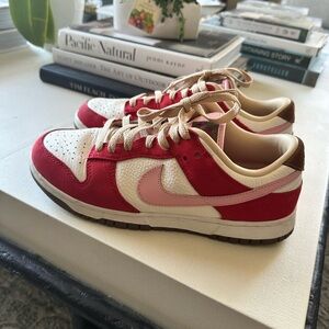 Nike Women's Red and Pink Low Dunk Sneakers